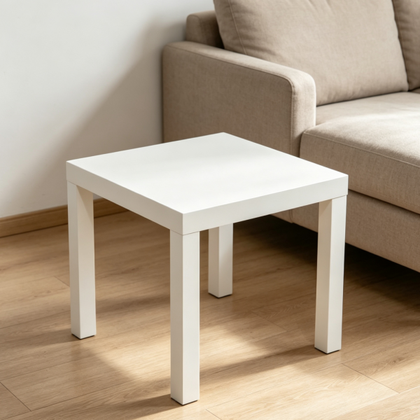 Classic White Square Side Table 1 8 Inch Triple Thick Top